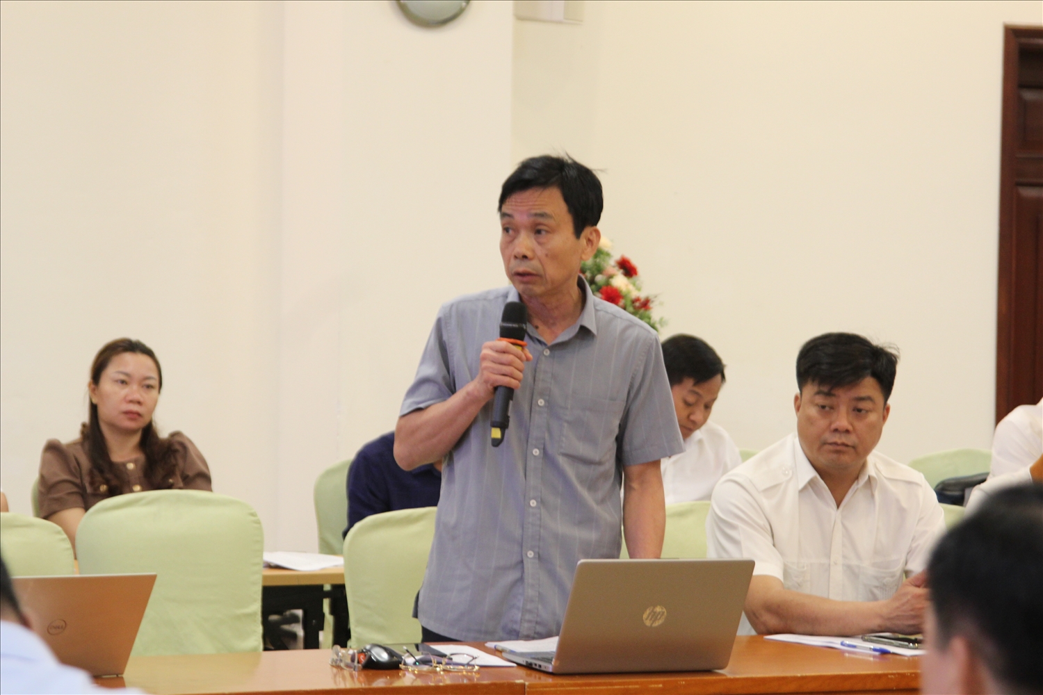 Ông Nguyễn Văn Bảo, Phó Ban Dân tộc tỉnh Lào Cai kiến nghị về những bất cập triển khai Tiểu dự án 1, Dự án 9 tại cơ sở.