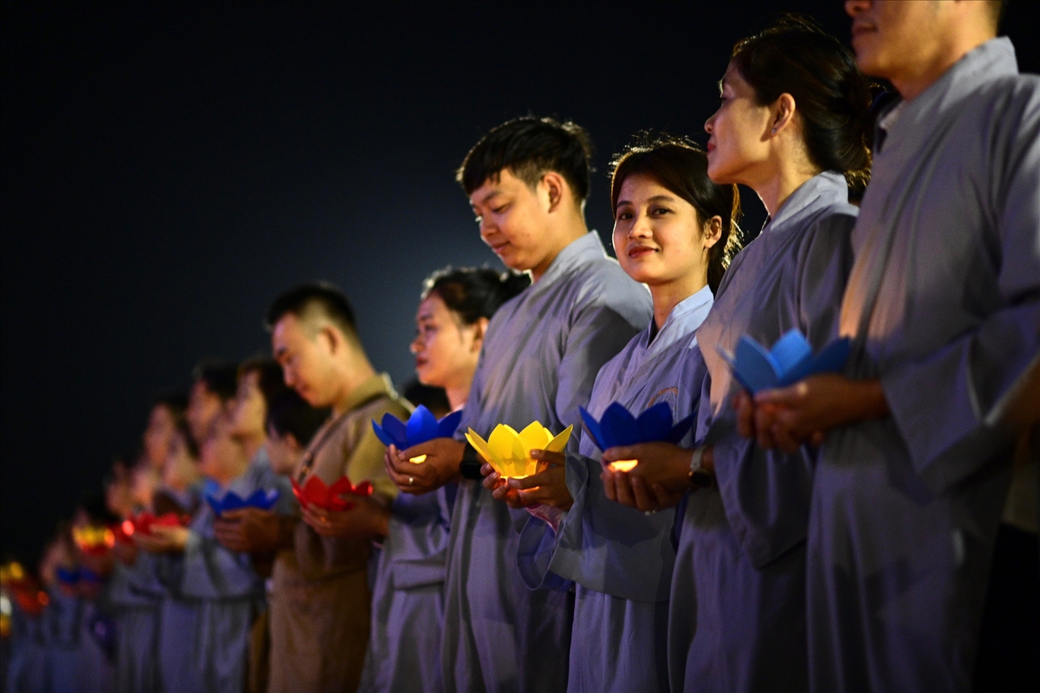 Tăng ni, phật tử sẽ thực hiện nghi lễ dâng 1000 ngọn đèn hoa đăng tại khu vực Đại Tượng Phật A Di Đà