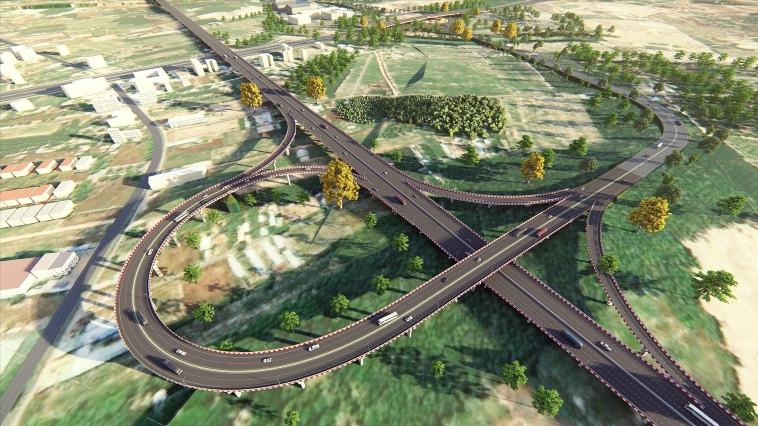 Mô hình một nút giao đường cao tốc Biên Hòa-Vũng Tàu
