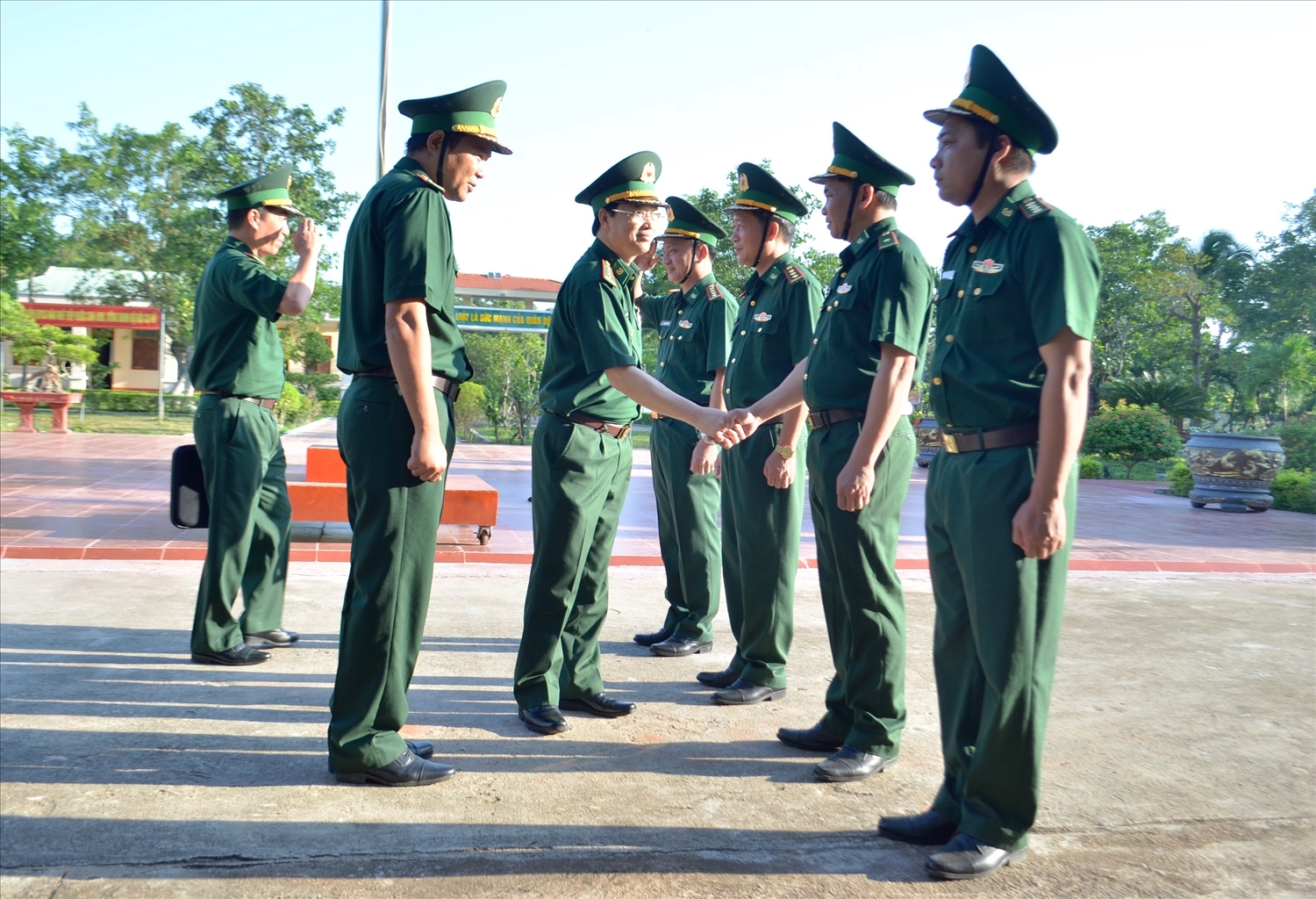 Đoàn công tác kiểm tra tại Đồn Biên phòng Cửa khẩu Đắk Ruê