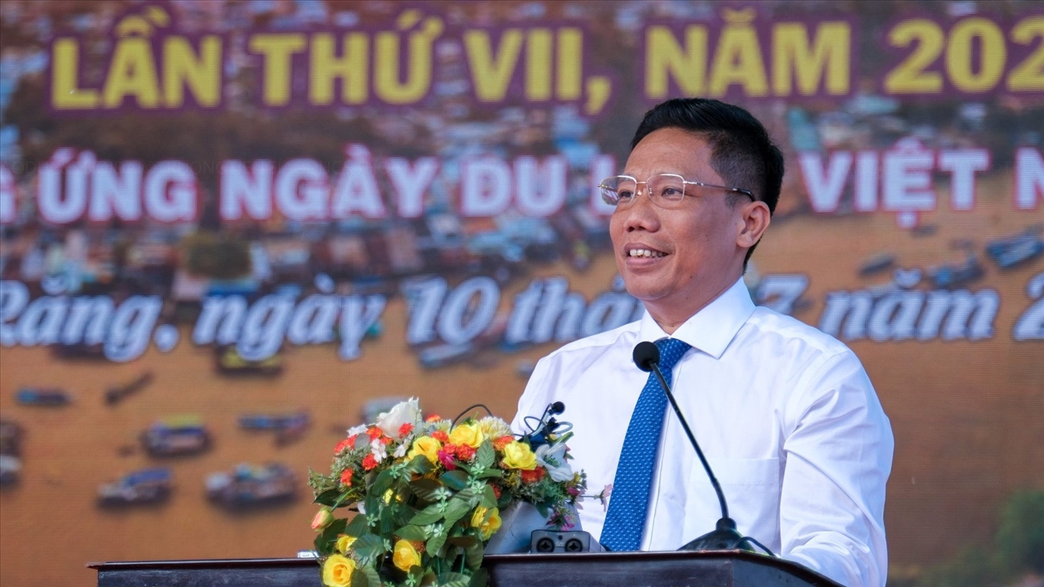 Ông Nguyễn Thực Hiện, Phó chủ tịch UBND TP Cần Thơ phát biểu tại Lễ khai mạc