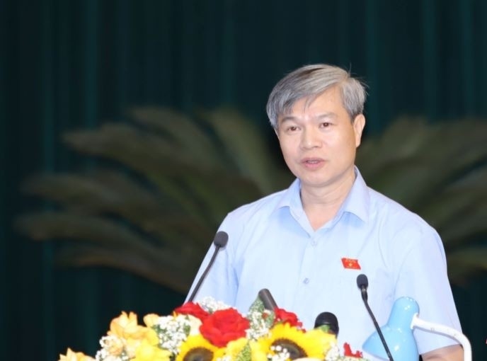Đại biểu Mai Xuân Bình - Trưởng Ban Dân tộc tỉnh Thanh Hóa phát biểu thảo luận