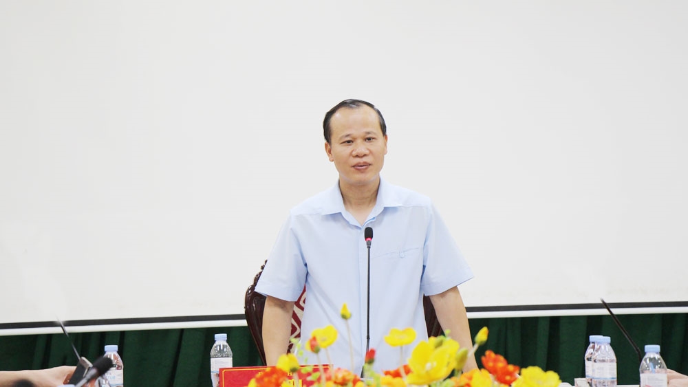 Phó Chủ tịch Thường trực UBND tỉnh Bắc Giang Mai Sơn phát biểu chỉ đạo tại buổi làm việc