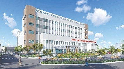 Phối cảnh công trình Trung tâm Y tế Quân, Dân y huyện Côn Đảo sau khi hoàn thành.