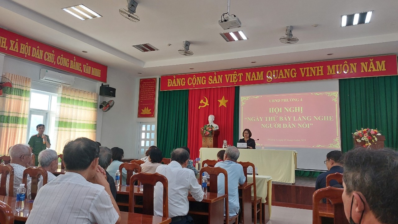 Một buổi “Ngày thứ bảy - Lắng nghe dân nói” tại UBND phường 4, TP Vũng Tàu, tỉnh Bà Rịa - Vũng Tàu