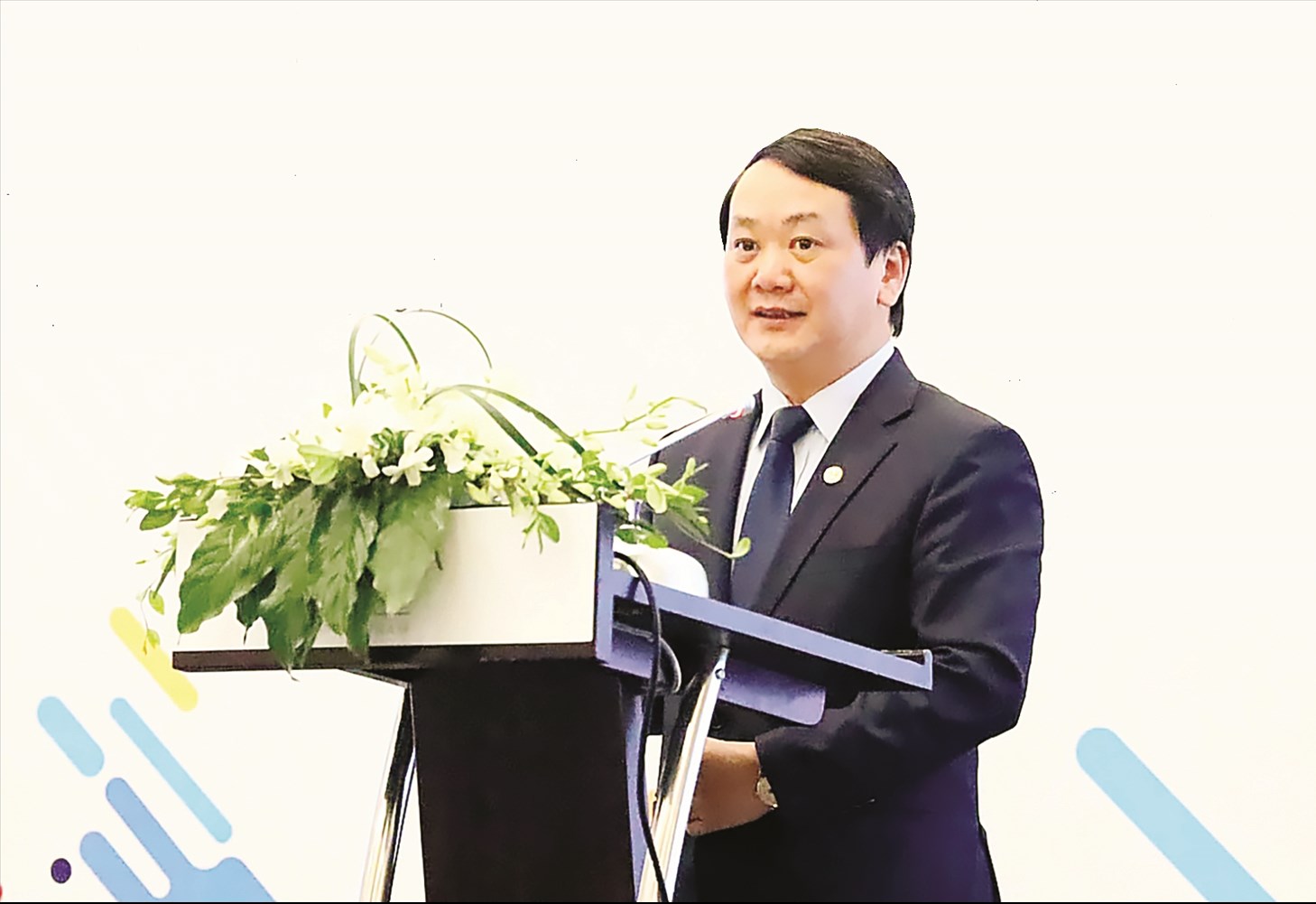 Ủy viên BCH Trung ương Đảng, Bộ trưởng, Chủ nhiệm Ủy ban Dân tộc Hầu A Lềnh phát biểu tại Lễ công bố Báo cáo Nghèo đa chiều ngày 28/7/2022.
