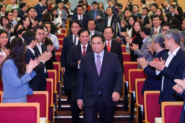 Thủ tướng Chính phủ Phạm Minh Chính dự Hội nghị tổng kết công tác ngành ngoại giao năm 2022, triển khai nhiệm vụ năm 2023 - Ảnh: VGP/Nhật Bắc