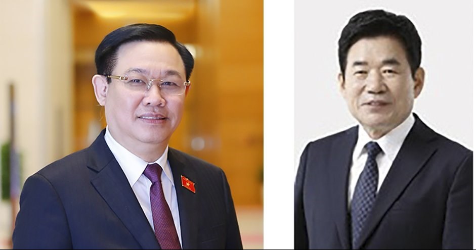Chủ tịch Quốc hội Vương Đình Huệ và Chủ tịch Quốc hội Hàn Quốc Kim Jin Pyo