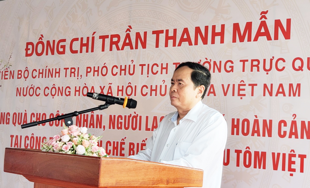 Ủy viên Bộ Chính trị, Phó Chủ tịch Thường trực Quốc hội Trần Thanh Mẫn Phó phát biểu tại Chương trình