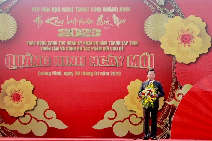 Ông Cao Tường Huy - Quyền Chủ tịch UBND tỉnh, phát biểu tại buổi lễ