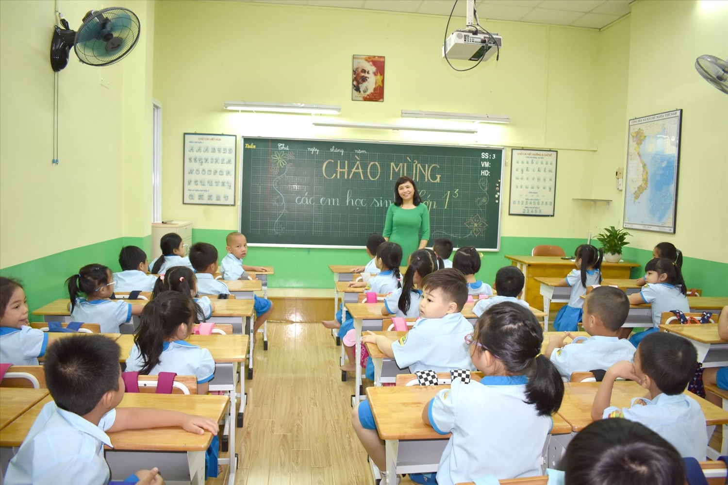 Một lớp học tại Trường Tiểu học Lê Ngọc Hân (Quận 1, TP. Hồ Chí Minh)