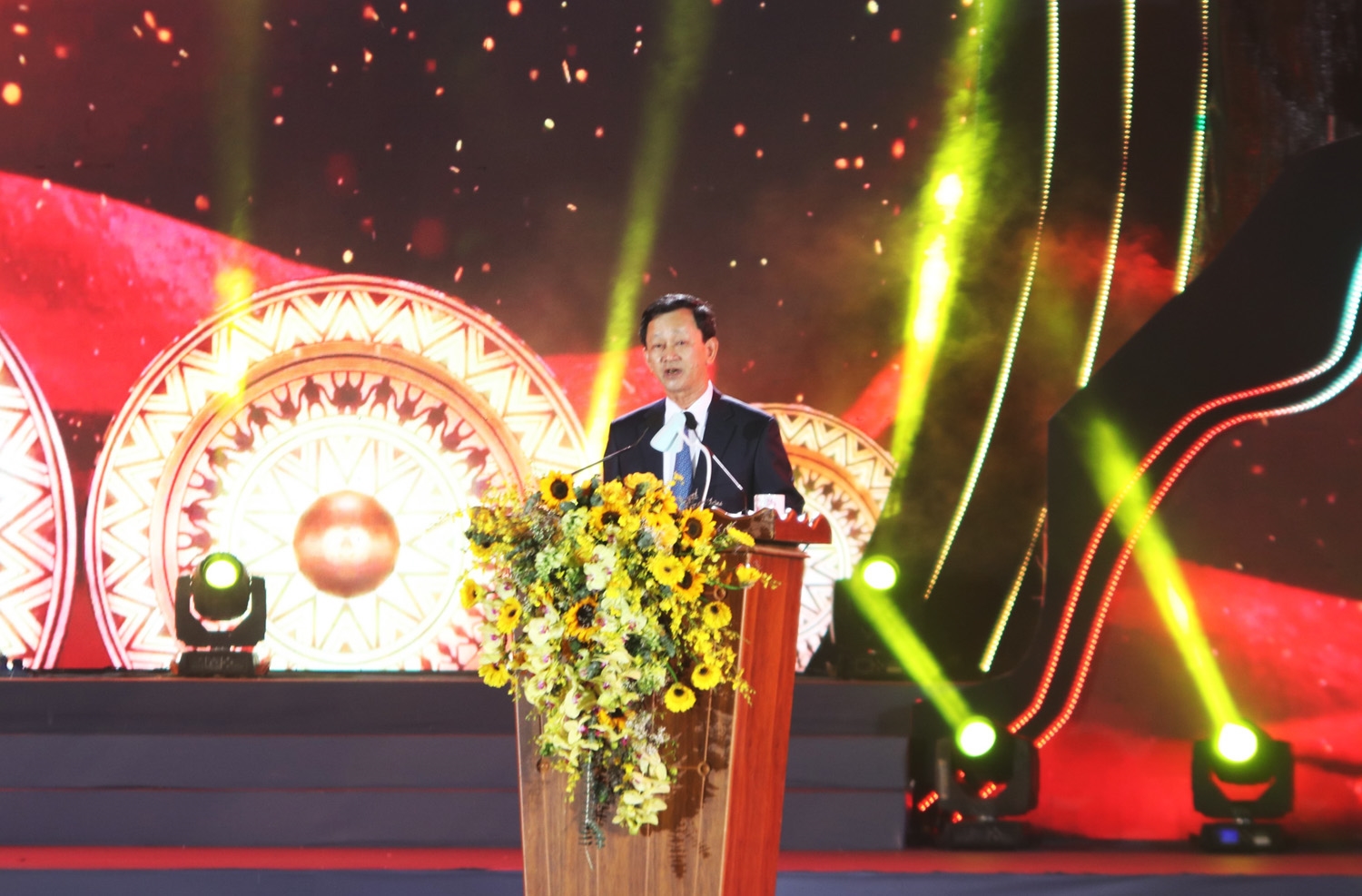 Bí thư Tỉnh ủy Kon Tum Dương Văn Trang phát biểu tại Lễ kỷ niệm