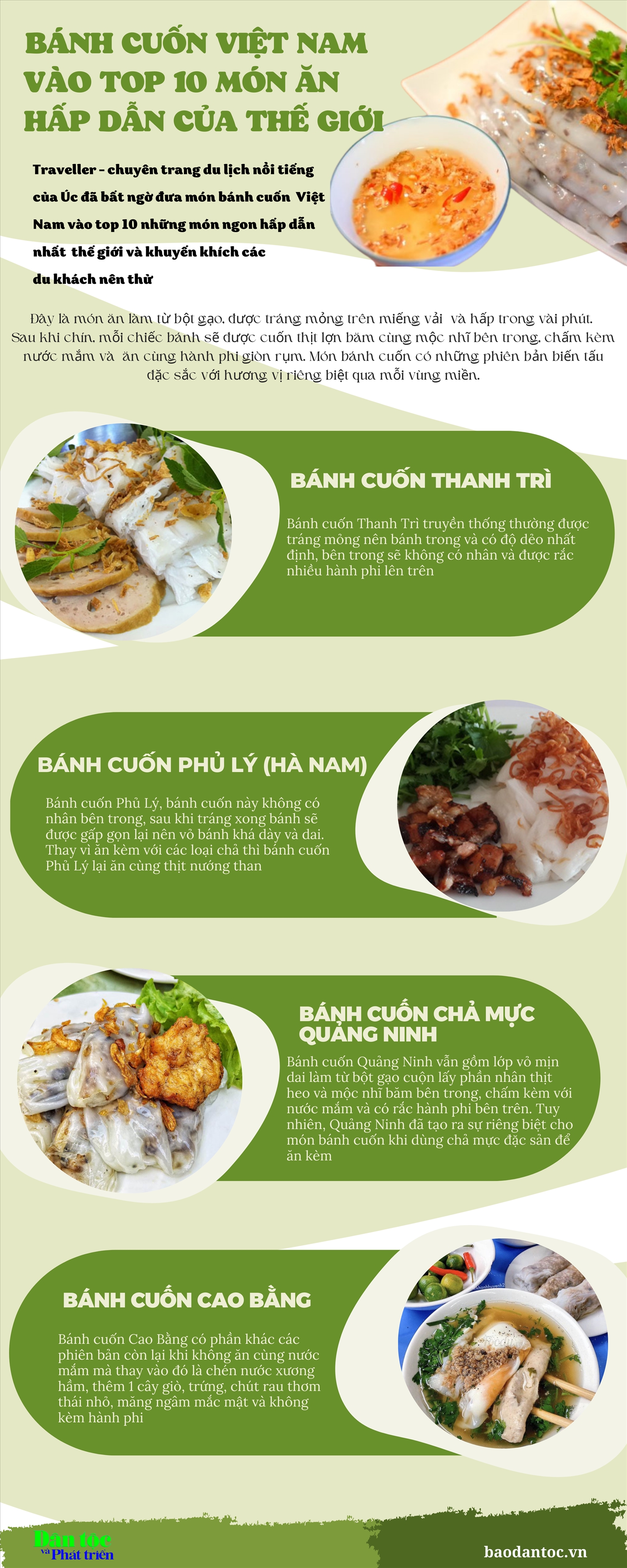 Bánh cuốn Việt Nam vào top 10 món ngon hấp dẫn nhất thế giới