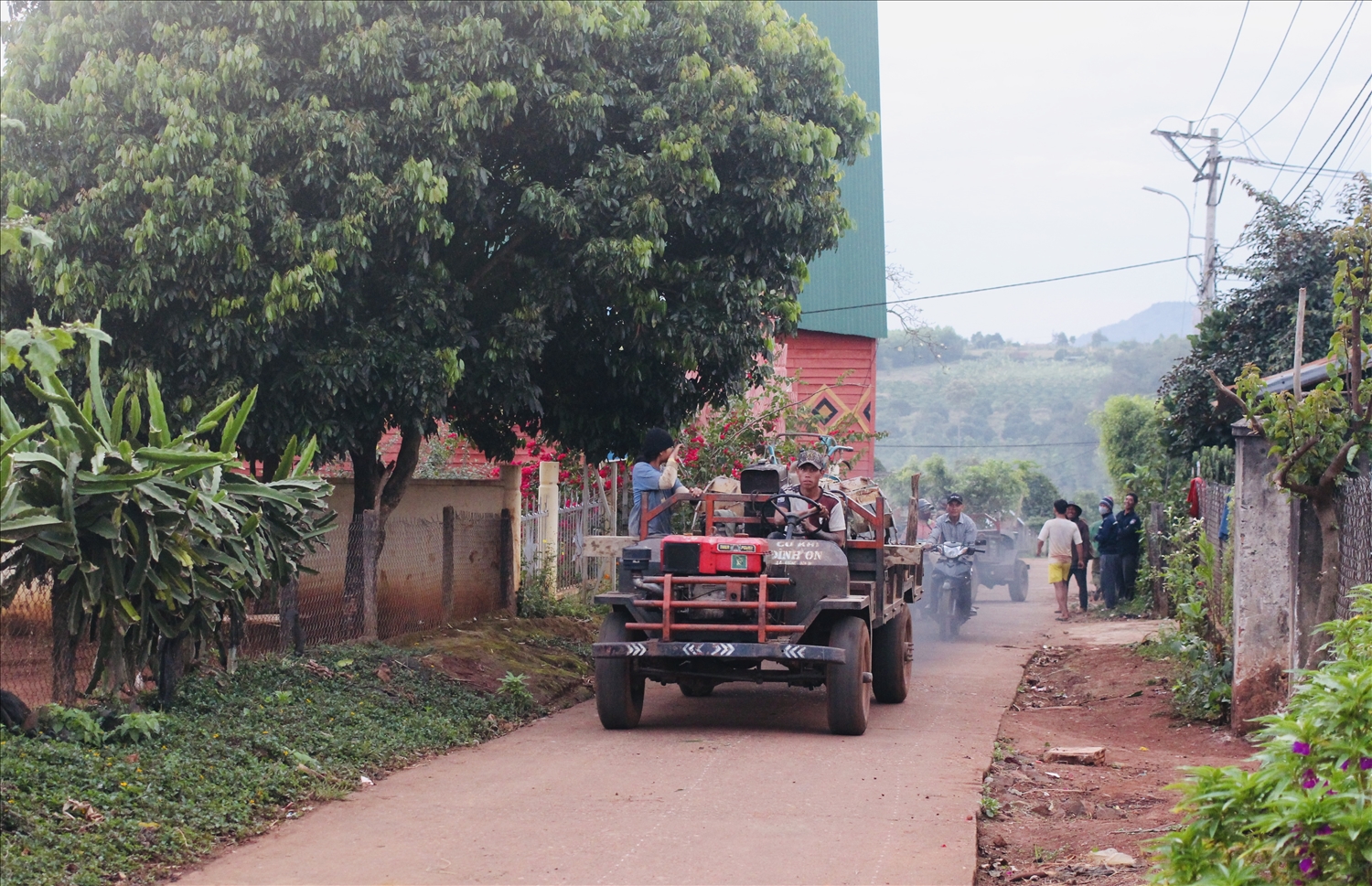 Một góc làng Đê Ktu (thị trấn Kon Dơng, huyện Mang Yang, Gia Lai)