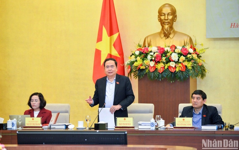 Phó Chủ tịch Thường trực Quốc hội Trần Thanh Mẫn phát biểu ý kiến