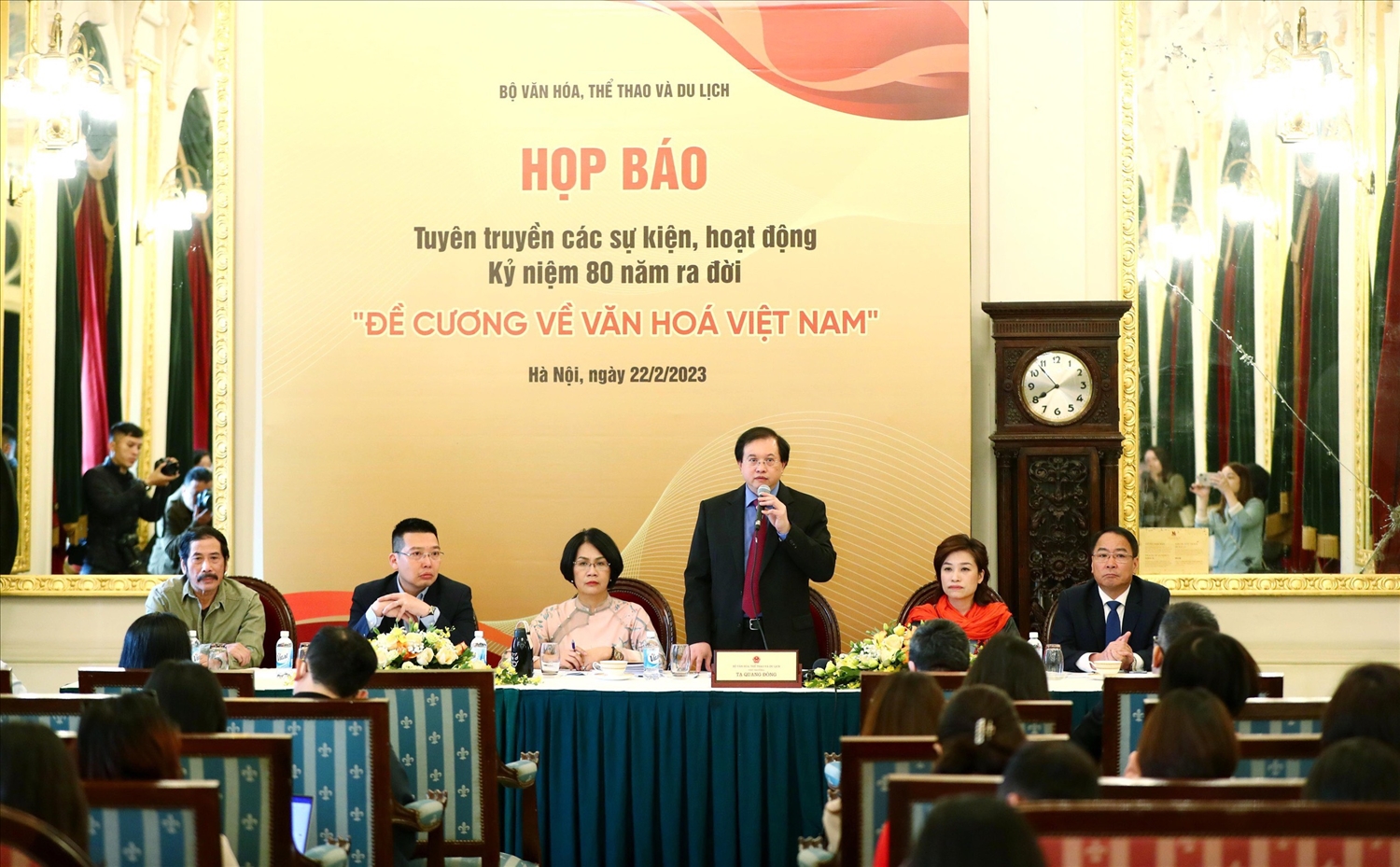 Họp báo tuyên truyền các hoạt động Kỷ niệm 80 năm ra đời “Đề cương văn hóa Việt Nam” diễn ra vào sáng ngày 22/2
