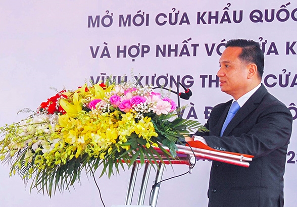 Ngài Nop Dara, Phó Tỉnh trưởng Kandal phát biểu tại buổi lễ