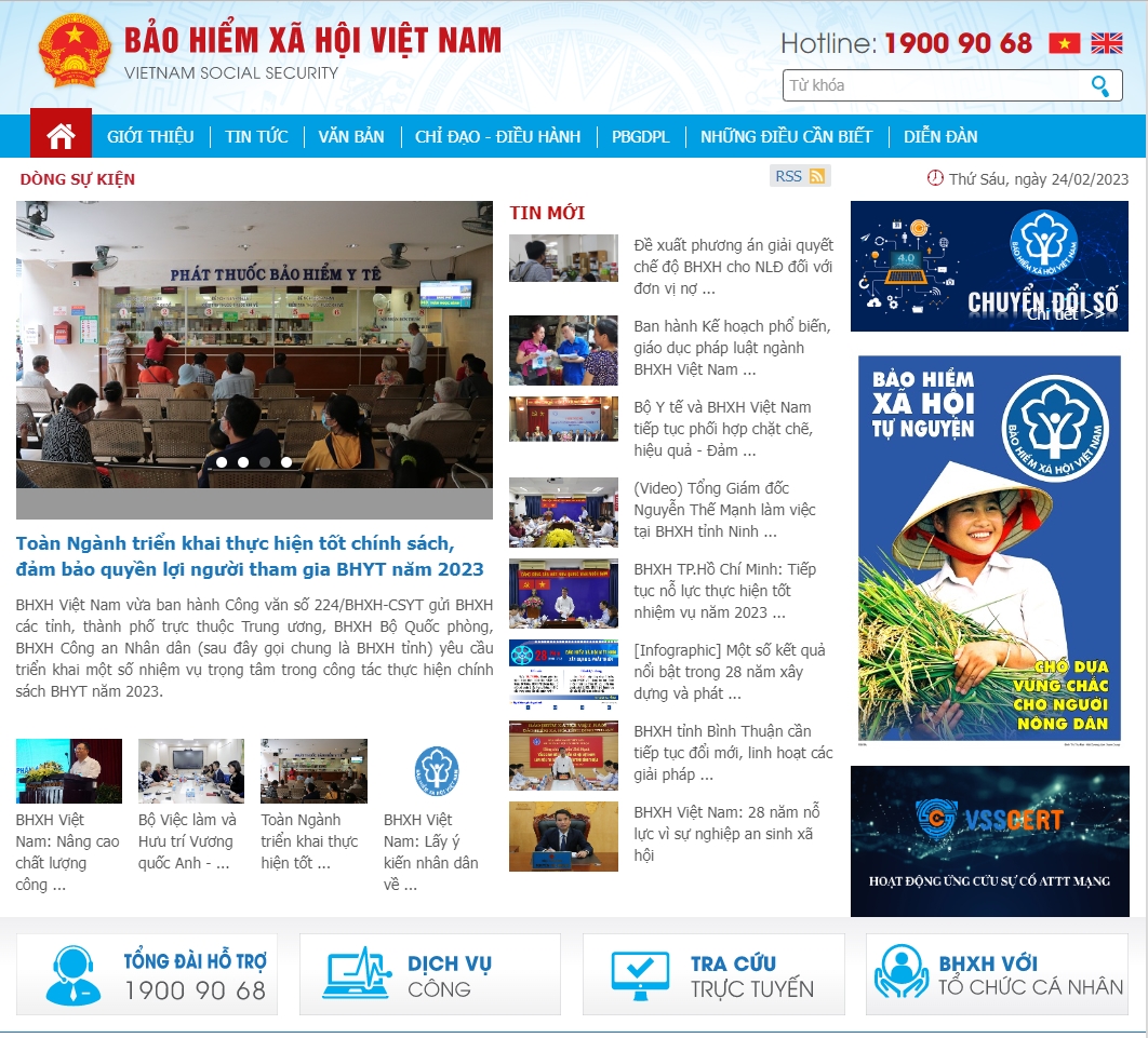 Cổng Thông tin điện tử BHXH Việt Nam