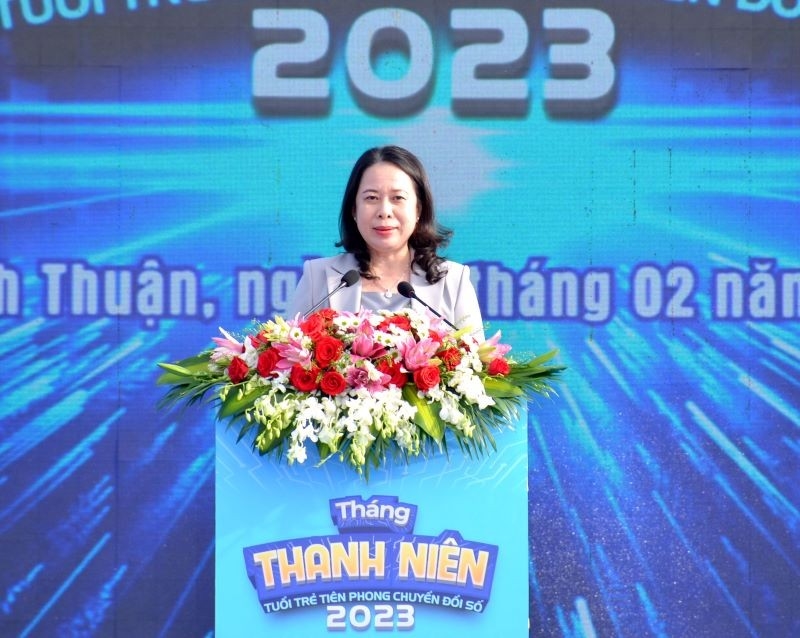 Quyền Chủ tịch nước Võ Thị Ánh Xuân phát biểu chỉ đạo tại Lễ khởi động Tháng Thanh niên 2023