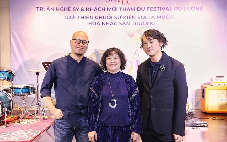 Các thành viên sáng lập Solla Music: Phạm Trần Thọ, Triệu Tú My và Trí Minh