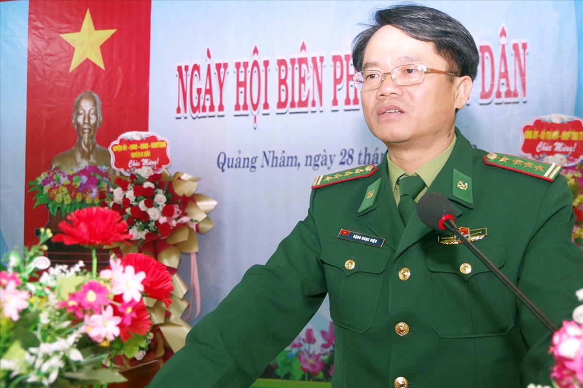 Đại tá Đặng Ngọc Hiệu phát biểu tại Ngày hội