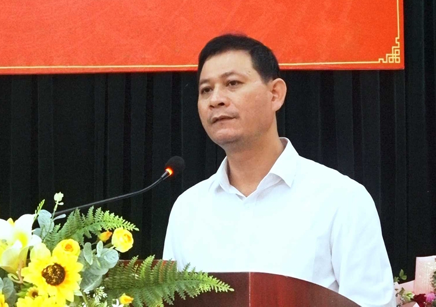 Ông Nguyễn Công Thọ phát biểu tại một hội nghị tổ chức năm 2022