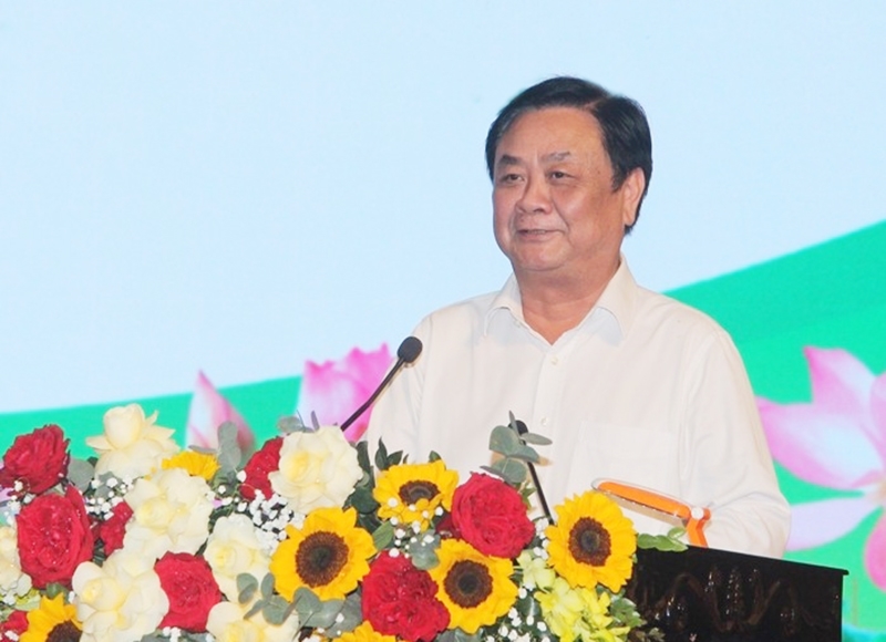 Bộ trưởng Nông nghiệp và Phát triển nông thôn Lê Minh Hoan phát biểu tại Hội nghị