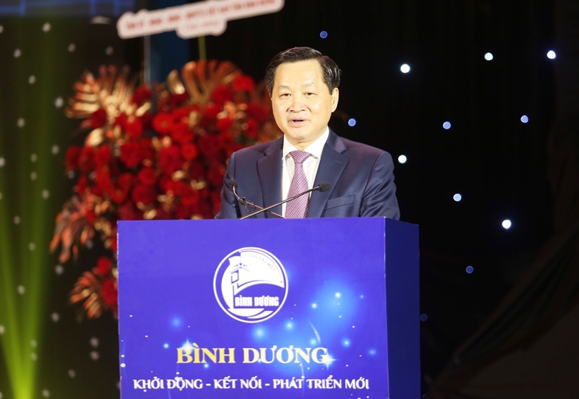 Bí thư Trung ương Đảng, Phó Thủ tướng Chính phủ Lê Minh Khái phát biểu tại sự kiện