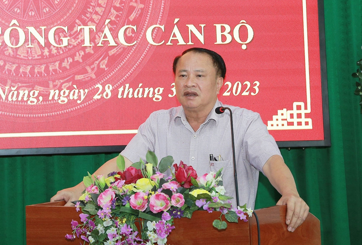 Ông Vũ Văn Mỹ - Chủ tịch UBND huyện Krông Năng phát biểu tại buổi lễ