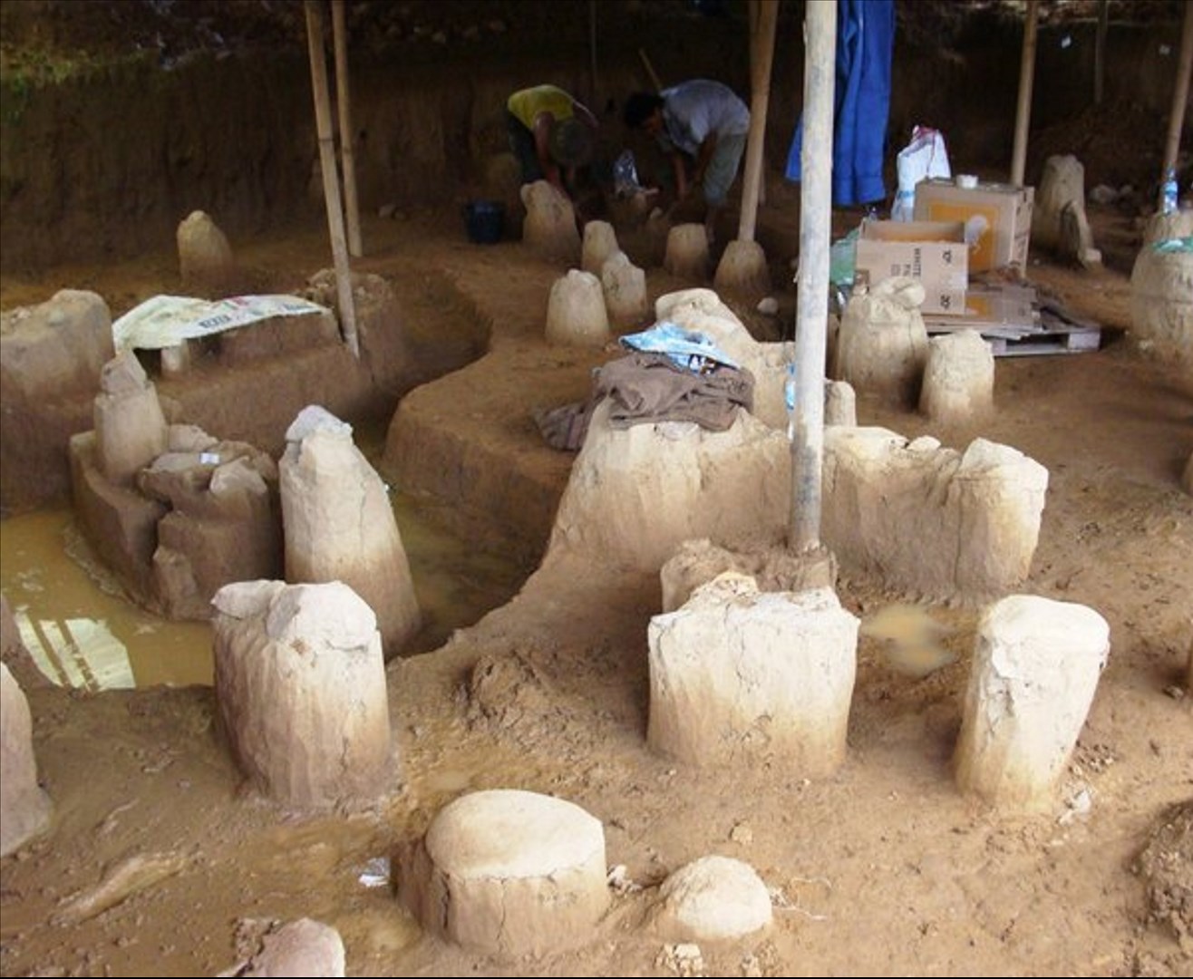 Các hiện vật mộ chum được lưu giữ tại Nhà trưng bày Văn hóa Sa Huỳnh. (Ảnh: Nhà trưng bày văn hóa Sa Huỳnh)