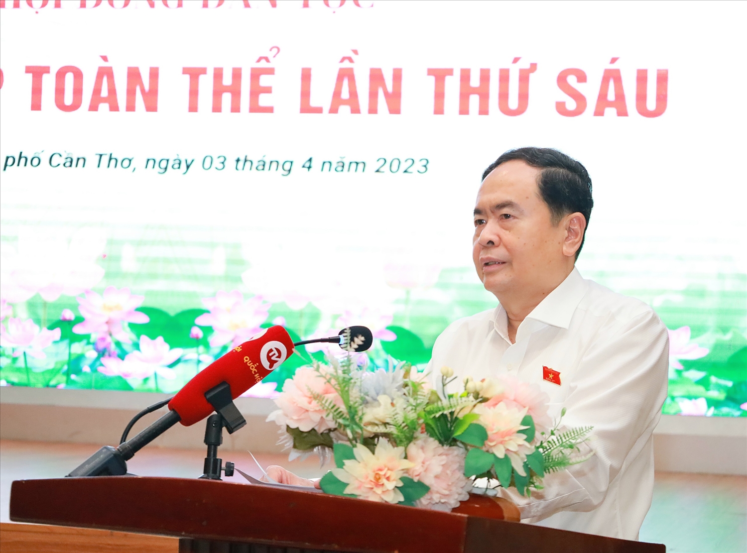 Ủy viên Bộ Chính trị, Phó Chủ tịch Thường trực Quốc hội Trần Thanh Mẫn phát biểu chỉ đạo phiên họp