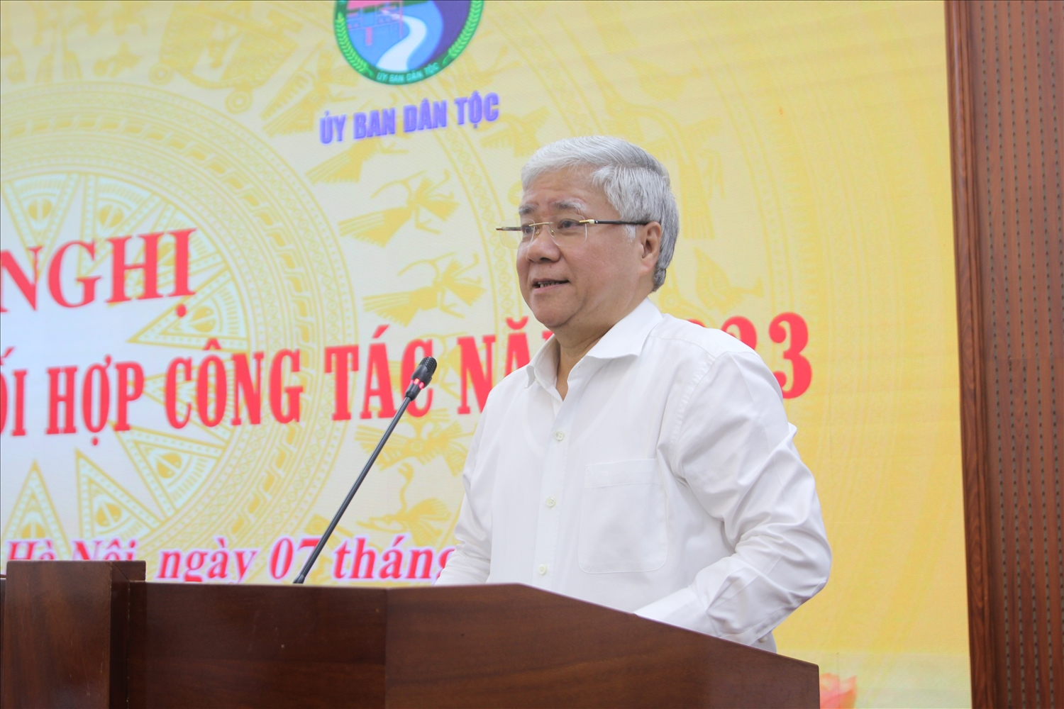 Bí Thư TW Đảng, Chủ tịch Ủy ban TW MTTQ Việt Nam Đỗ Văn Chiến phát biểu chỉ đạo tại Hội nghị