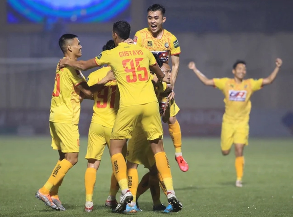 Thanh Hóa đang bay cao trên bảng xếp hạng V-League 2023. Ảnh VPF
