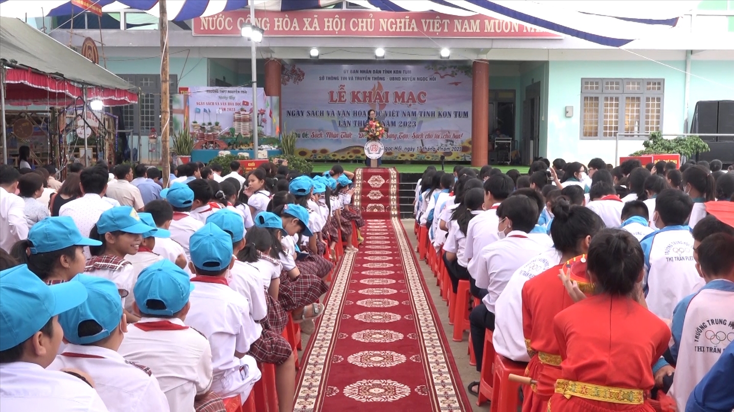 Quang cảnh Ngày sách và Văn hóa đọc Việt Nam tỉnh Kon Tum năm 2023