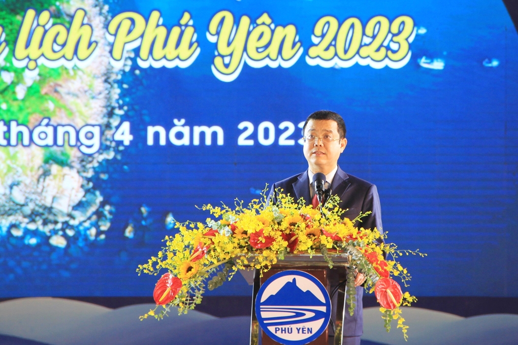 Phó Tổng cục trưởng Tổng cục Du lịch Nguyễn Lê Phúc phát biểu tại buổi lễ