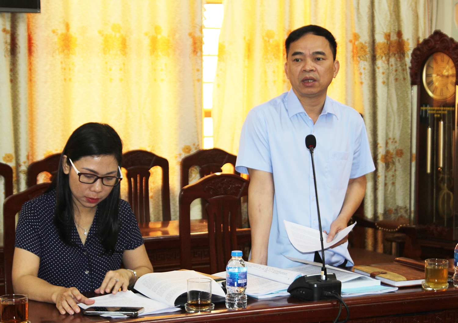 Ông Nguyễn Văn Đoạt - Giám đốc Sở GD&ĐT tỉnh Điện Biên phát biểu tại buổi làm việc