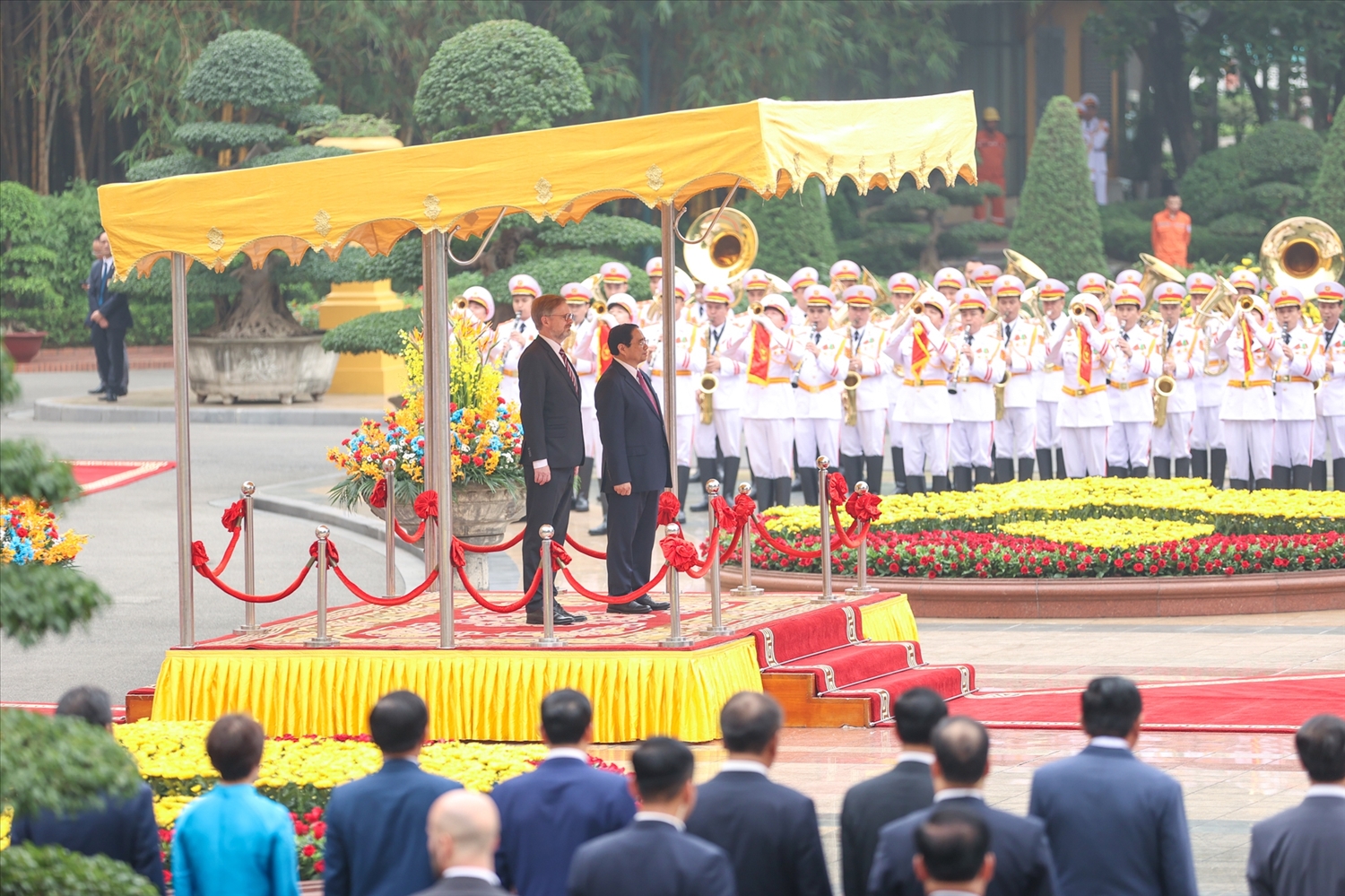Thủ tướng nước Cộng hoà Czech Petr Fiala đang có chuyến thăm chính thức Việt Nam từ ngày 20 - 22/4/2023 - Ảnh: VGP/Nhật Bắc