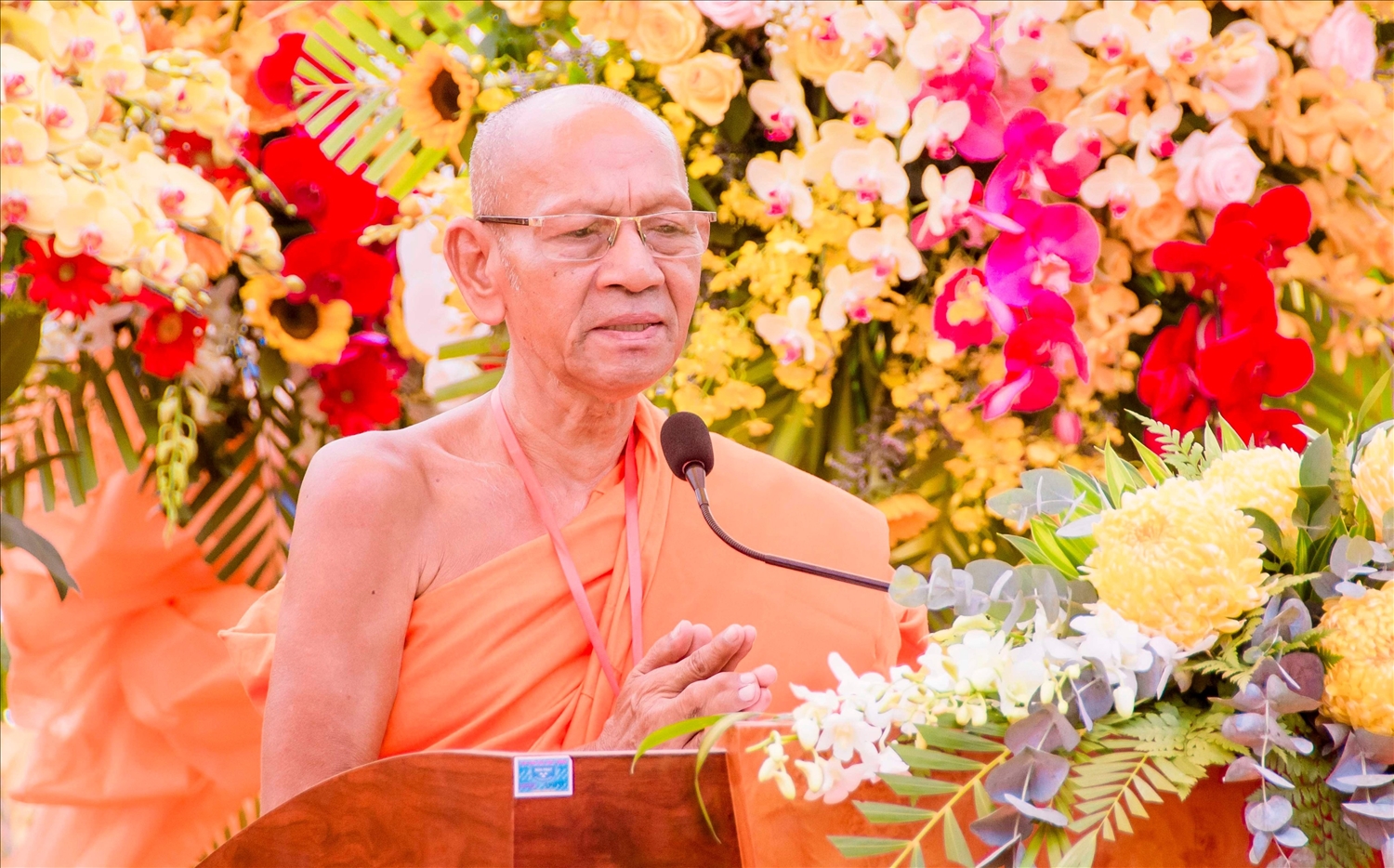 Hòa thượng Đào Như, Phó Chủ tịch Hội đồng Trị sự Giáo hội Phật giáo Việt Nam, Viện trưởng Học viện Phật giáo Nam tông Khmer ( Cần Thơ) thông tin về quá trình xây dựng Học viện 