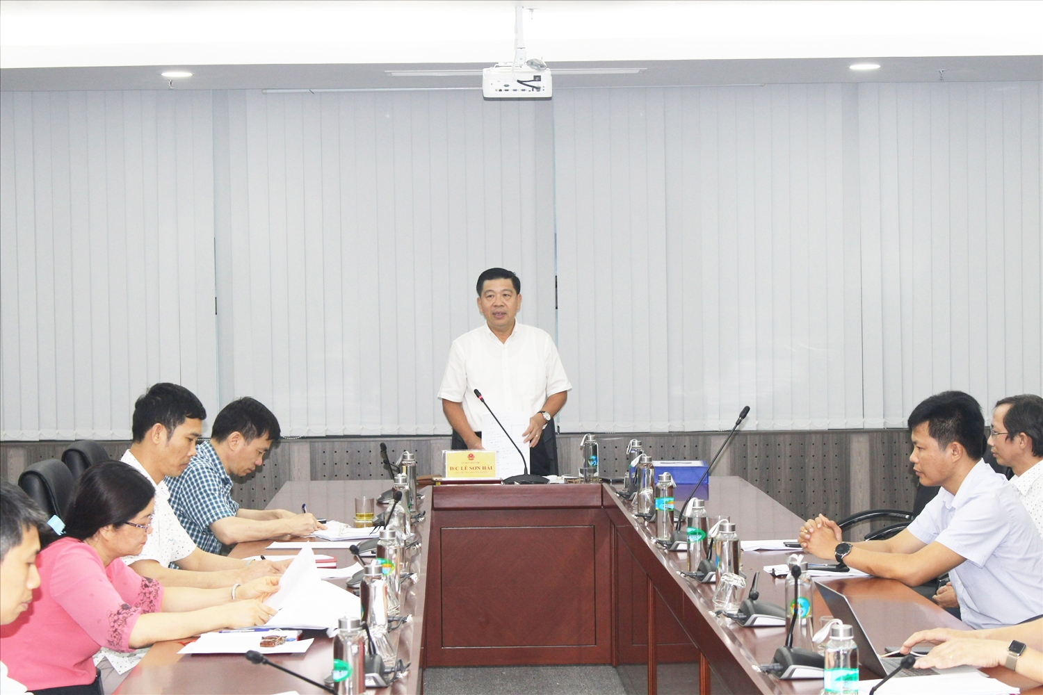 Thứ trưởng, Phó Chủ nhiệm UBDT Lê Sơn Hải Phát biểu tại cuộc họp
