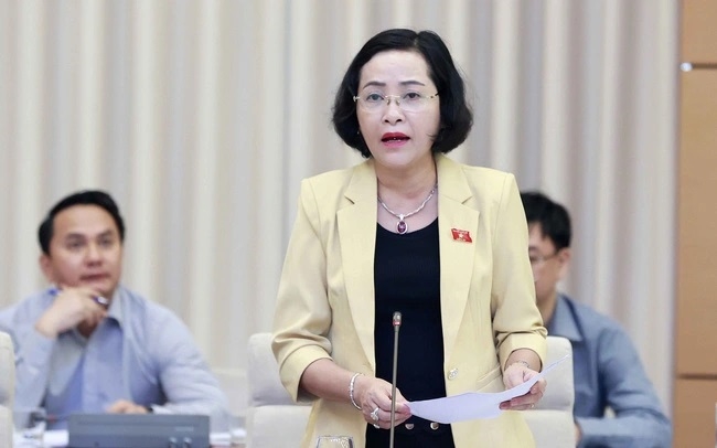 Trưởng Ban Công tác đại biểu thuộc Ủy ban Thường vụ Quốc hội Nguyễn Thị Thanh phát biểu. Ảnh: TTXVN