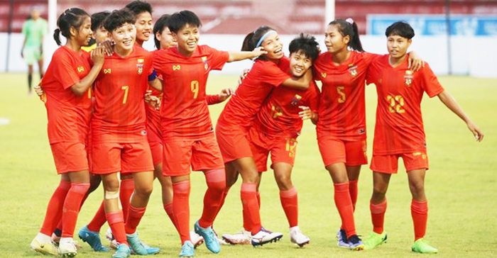 Chiến thắng tưng bừng cho tuyển nữ Myanmar (Ảnh IT)