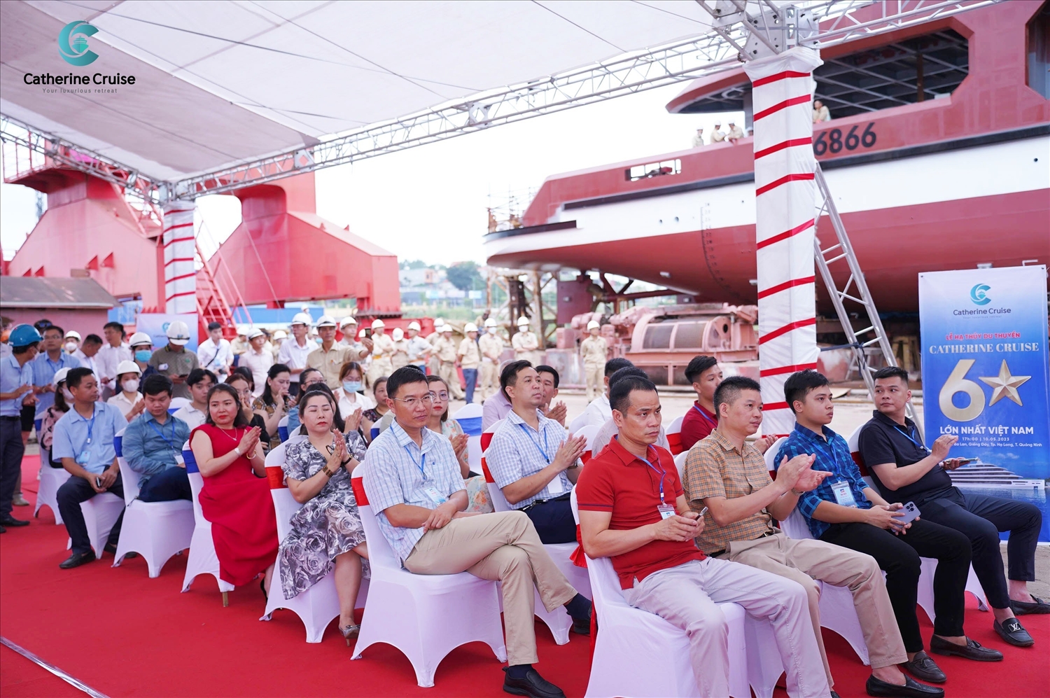 (TIn ngoại giao) Hạ Long (Quảng Ninh): Hạ thủy siêu du thuyền 6 sao lớn nhất Việt Nam 4