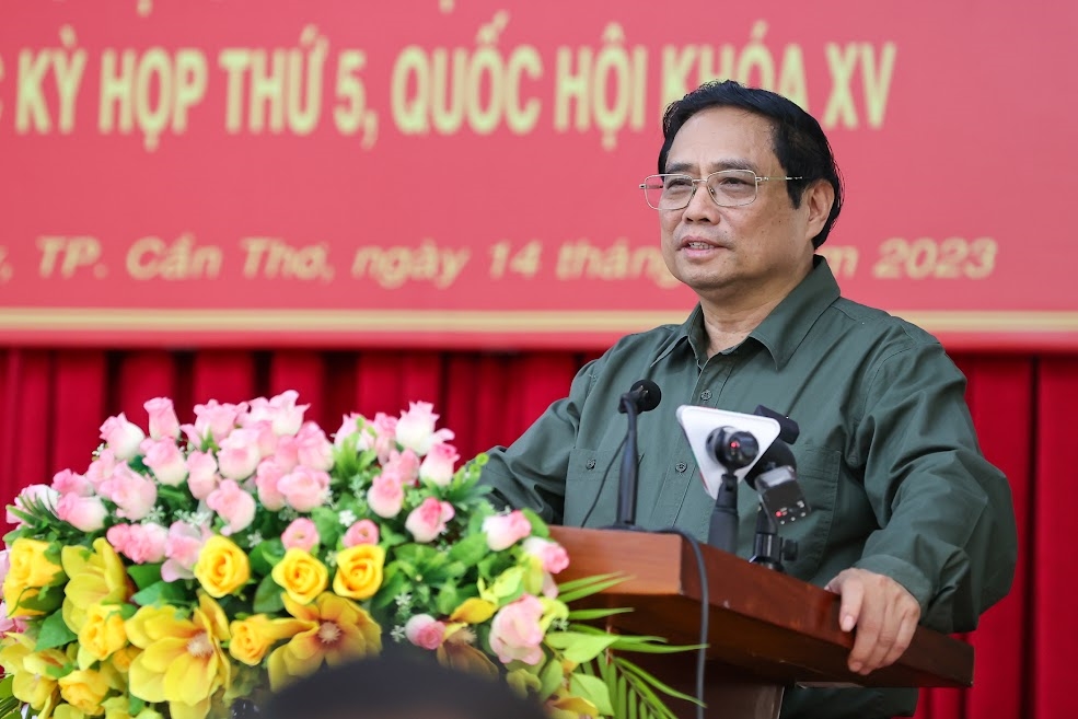 Thủ tướng Phạm Minh Chính: "Càng áp lực lại càng nỗ lực"... - Ảnh VGP/Nhật Bắc