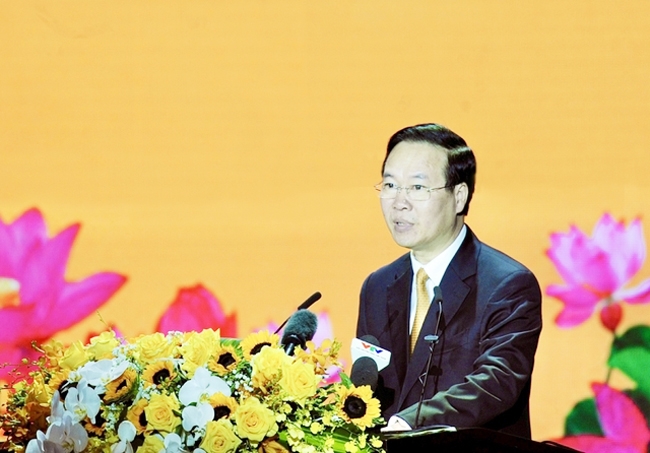 Chủ tịch nước Võ Văn Thưởng: Đoàn kết, thống nhất, chung sức, đồng lòng xây dựng Nam Định ngày càng văn minh, giàu đẹp