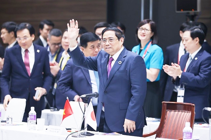 Thủ tướng Phạm Minh Chính dự Tọa đàm Kinh doanh Việt Nam - Nhật Bản - Ảnh: VGP/Nhật Bắc