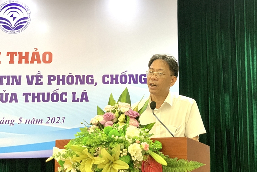 Ông Hồ Hồng Hải, Phó Vụ trưởng Vụ Pháp chế, Bộ TT&TT phát biểu khai mạc Hội thảo