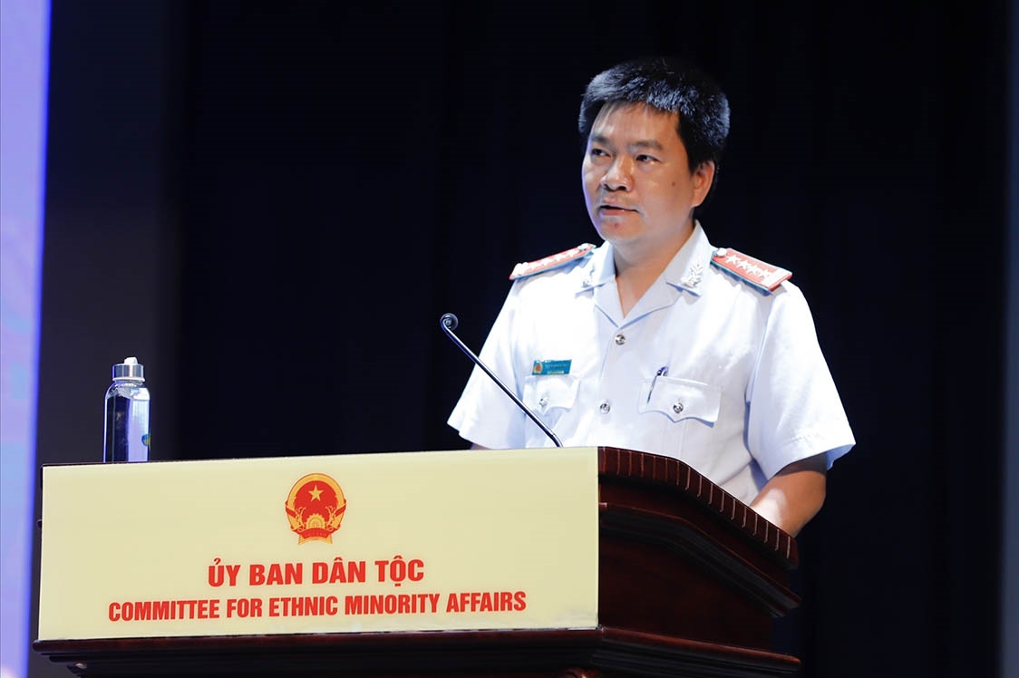 Ông Đào Thành Trung - tân Phó Chánh Thanh tra UBDT phát biểu tại Lễ Trao quyết định 