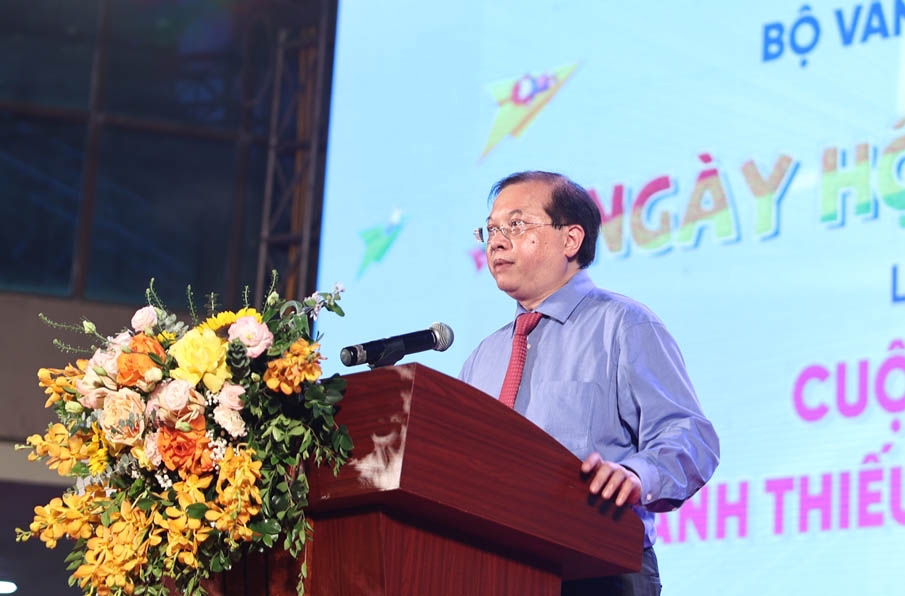 Ông Tạ Quang Đông - Thứ trưởng Bộ Văn hóa Thể thao và Du lịch phát biểu tại buổi lễ