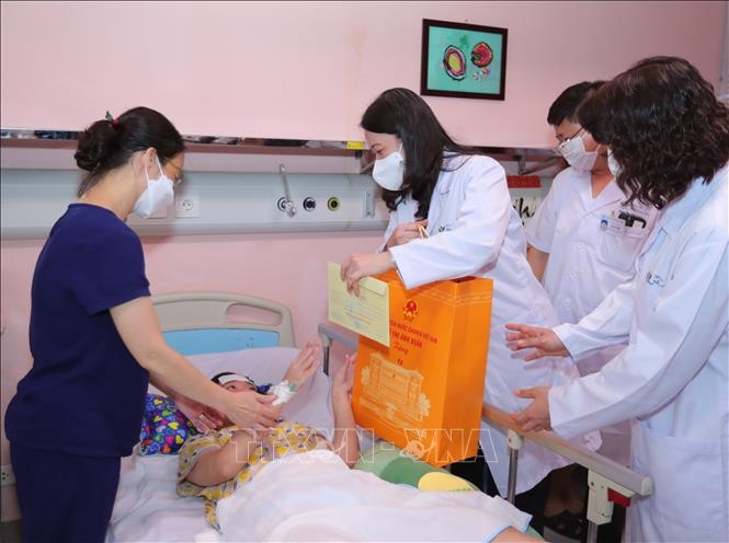 Phó Chủ tịch nước Võ Thị Ánh Xuân thăm hỏi, tặng quà cho bệnh nhi đang điều trị tại Bệnh viện Nhi Trung ương