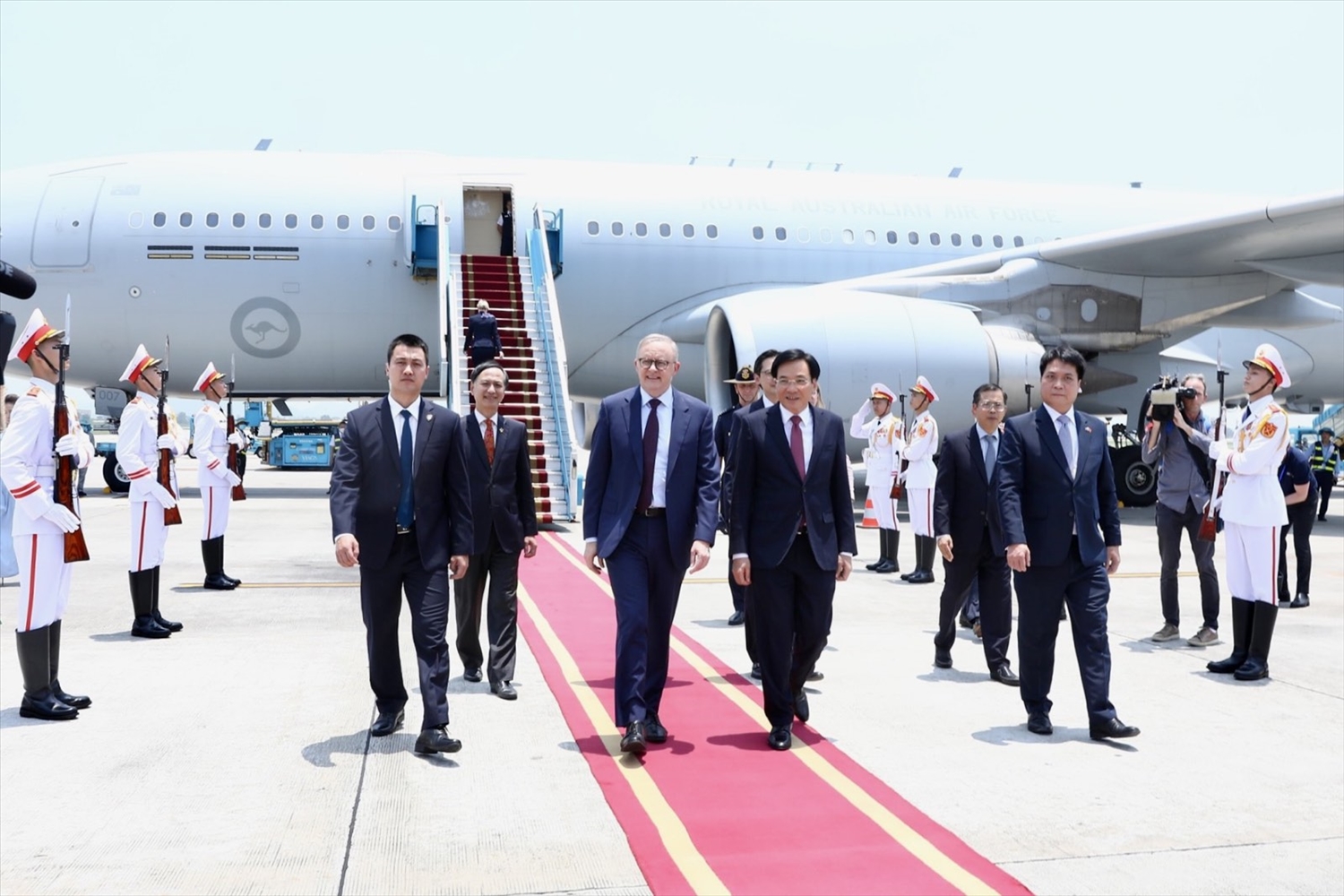 Chuyến thăm chính thức Việt Nam của Thủ tướng Australia Anthony Albanese sẽ tiếp tục góp phần củng cố tin cậy chính trị, thúc đẩy hợp tác nhiều mặt giữa hai quốc gia Việt Nam-Australia - Ảnh: VGP/Nhật Bắc